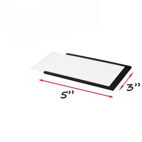 Realth C Channel Magnetic Label Holders 30 Pack 3'' x 5'' with Paper Inserts and Clear Plastic Protectors, Magnetic Data Card Holders File Cabinet Labels for Metal Racks and Shelves