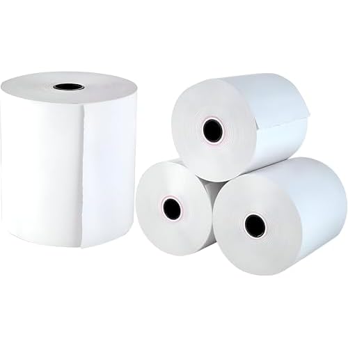 (40 PACK) 3 1/8" Thermal Receipt Paper Rolls BPA-Free, 80mm Printer Paper, Fits All POS Systems, Cash Register, Credit Card Terminals, Clover Station, Star TSP100III, Epson Receipt Printers