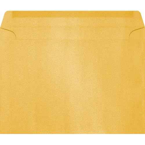 LUXPaper 9 x 12 Booklet Envelopes | Gold Metallic | 80lb. Text | 50 Qty