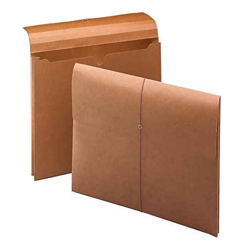 Smead 100% Recycled Expanding File Wallet with Flap and Cord Closure, 2" Expansion, Letter Size, Redrope, 10 per Box (77170)
