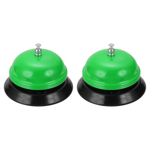 uxcell Green 2-Piece Metal Desk Service Call Bell 3.35 inch