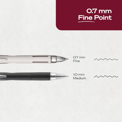 Uni-Ball Jetstream RT Ballpoint Pens 0.7mm Fine Point Black Ink Pack of 4 - Tide Edition