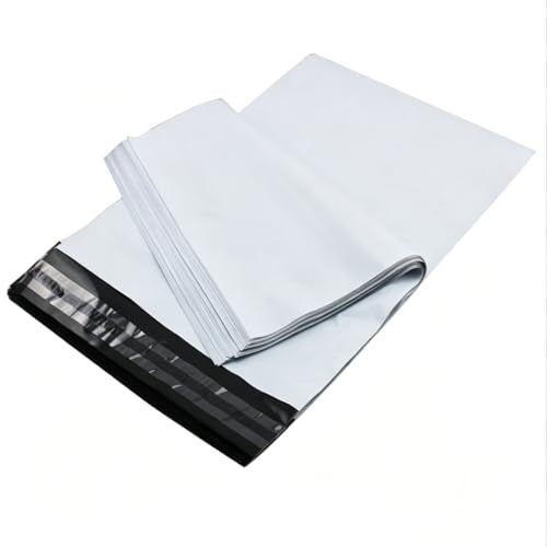 Litebiz 300 Pack 10x13 White Poly Mailers Self Seal Shipping Bags for Clothing
