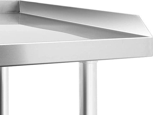 AmGood Commercial Work Table with Backsplash and Sidesplashes | Height: 35" | Stainless Steel Prep Table for Kitchen, Restaurant, Garage, Laundry | NSF (18" Long x 30" Deep)