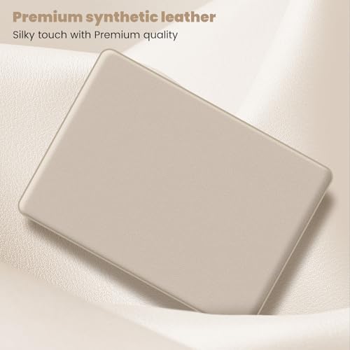 Batianda Premium PU Leather Case for New M4 MacBook Pro 16 inch 2024 2023 2021 M3 M2 M1 Pro/Max Chip Business Elegant Protective Cover with Foldable Stand, Full Protection with Anti-Slip Pads, Khaki