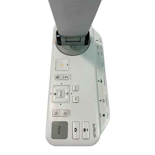 Epson ELPDC20 Document Camera 120x Total Zoom Visualiser USB 2.0 HDMI, Bundle AC Adapter, HDMI Cable, VGA Cable (Renewed)