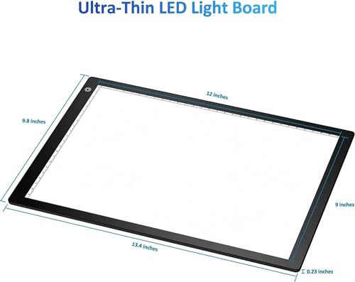 DigitPro Black A4 Ultra-Thin LED Slide Viewer Light Box for Negatives
