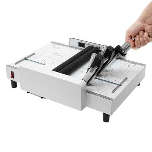 Booklet Maker A3 Paper Folder Stapler Machine, MAX 11.7"¡¿16.5" Paper Folding and Binding Machine, Book Binding Folding Saddle Stitch, Automatic Booklet Maker Papers Folder Stapler Machine