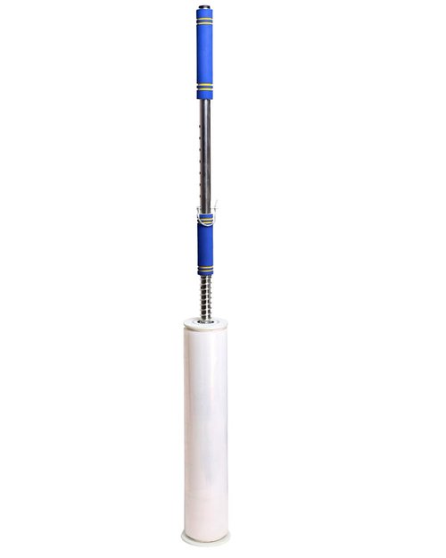 VOTOER Long Handle Pallet Stretch Wrap Dispenser, Stretch Film Packing Machine Shrink Wrap Dispenser Holder, for Film Width 12-20 inch