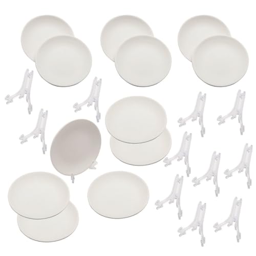 Color-Mea, Bisque Plate with Easel (Pack of 12)