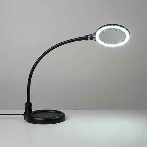 Brightech LightView Pro Flex 2 in 1 Magnifying Desk Lamp, 2.25x Light Magnifier, Adjustable Magnifying Glass with Light for Crafts, Reading, Close Work