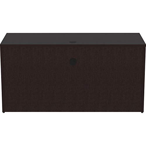 Lorell, LLR18213, Essentials Espresso Laminate Credenza Shell, 1 Each