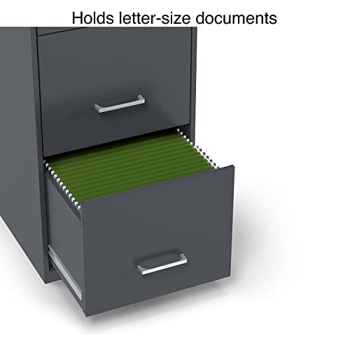 STAPLES Charcoal 3-Drawer Vertical File Cabinet Lockable Letter Size