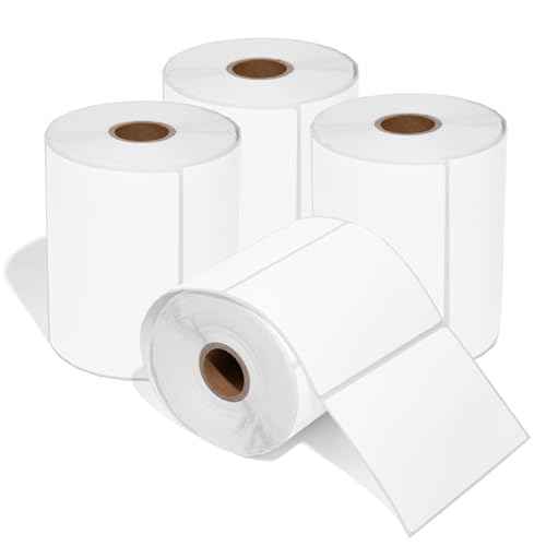 Spartan Industrial - 4" X 3" Direct Thermal Labels for Mailing Packages and Shipping - Compatible with Rollo, Zebra, and Other Desktop Printers (4 Rolls, 500/Roll)