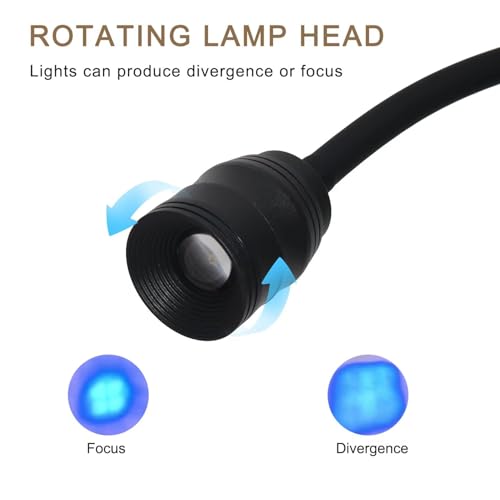 12W UV Lash Light with Foot Pedal, Lash Lamp for Eyelash Extension Grafting Eyebrow Beauty Salon, Lash floor Lamp for Eyelash Tech, Rapid Dry in 2 Seconds, Adjustable Angle and Light Spot Size, Blac