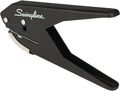 Swingline 1-Hole Puncher Pack of 1, 20 Sheet Capacity, Black & Silver