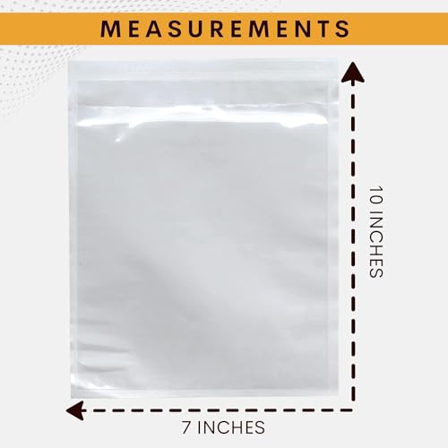 100 Pack 7x10 Waterproof Shipping Label Sleeves with Self-Adhesive Envelopes