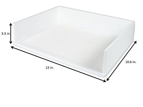 Victor W1154 Pure White Stacking Letter Tray