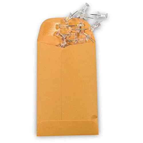 500 Guardian #4 Paper Coin Envelopes - Blank Small Envelopes for Coins, Receipts, Stamps, Small Parts Storage, & More ? 3" x 4-1/2" Cash Envelopes ? Gummed Flap Gift Card Holder Envelopes