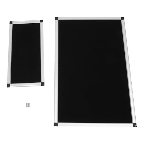 Black 3+1 Panel Trifold Tabletop Display Board with Storage Bag - Portable Presentation