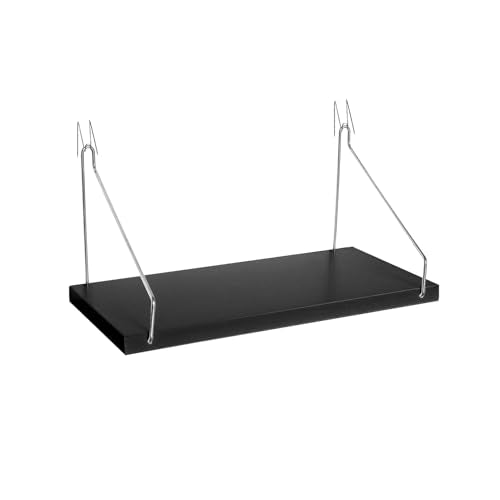 CHONIC Black Fabric Cubicle Shelf with Hooks, 11.8' Office Wall Storage