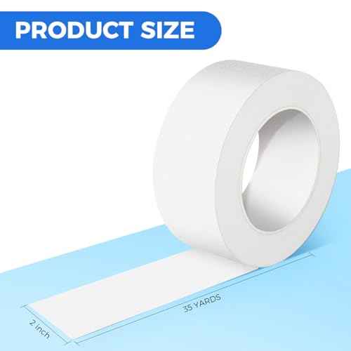 Duct Tape, 2 Inch x 35 Yards, 1 Roll, Waterproof and Heavy Duty, Tear by Hand, for Packing Repairing and Crafts (White)