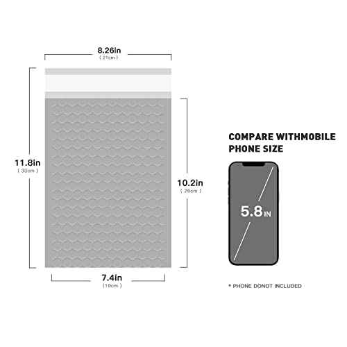 25 Pack Christmas 7x10 inch Poly Bubble Mailers Padded Envelopes Retailer Holiday Shipping Bags with Waterproof Self Seal Strip with Five Different Christmas Pattern.(7x10 inch,Mixed Pattern)