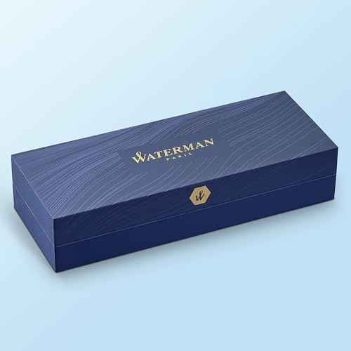 Waterman H?misph?re Rollerball Pen, Stainless Steel with Chrome Trim, Fine Point with Black Ink cartridge, Gift Box