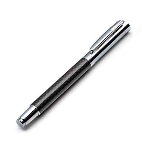 ZenZoi Carbon Fiber Executive Rollerball - Premium Writing Fine Point Gel Ink. Luxury Gift Set for Men or Women. Quality, Refillable, Working, Journaling