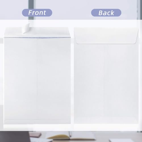 100 Pcs Self-Sealing Security Envelope Assortment with 4 Sizes - Zonon