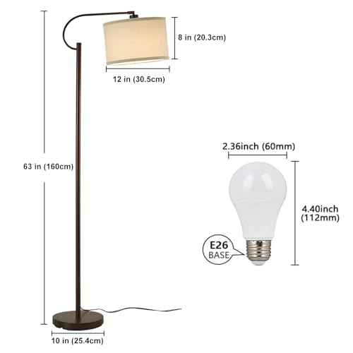 Floor Lamp Downlight 63In (160cm) in Dark Bronze Finish