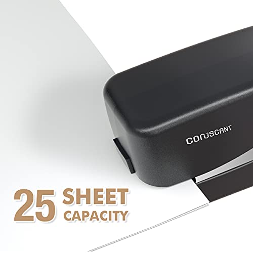 Coruscant Silver Electric Stapler for Office & Home - Heavy Duty, Auto No-Jam, 25 Sheets, Includes Staples & Remover