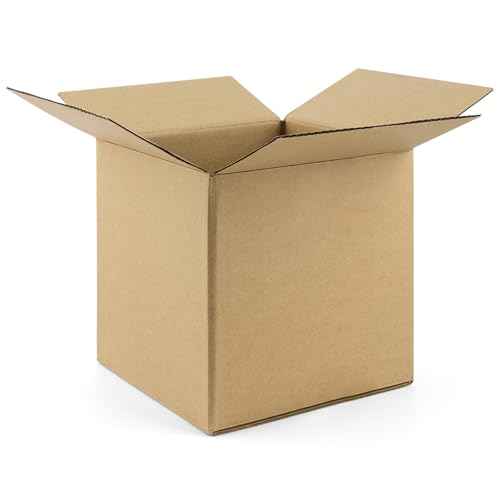 Golden State Art, Shipping 8x8x8 Box, Cardboard Corrugated Square Mailer For Gift, Packaging Mailing Carton, Brown, 28 Pack