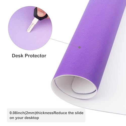 Colorful Star Purple & Blue Blurred Desk Mat – Extra-Large 31.5" x 15.7" Office Mouse Pad