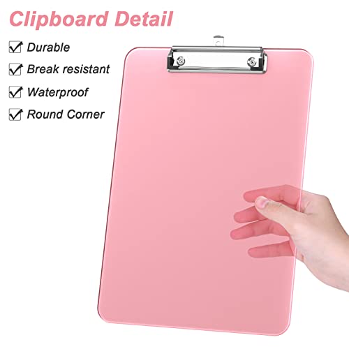 Rimilak Pink 8.5 x 11 Translucent Clipboard – 1pc