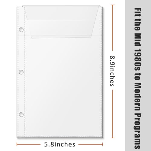 tutata 3 inch Binder with Sleeevs, for Broadway and Theatre Program, Theater Program Holder with Cover, 40 Sleeves, Fits 5.5 ¡¿ 8.5 Programs from Mid 1980s to Modern