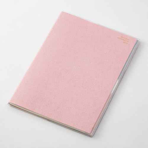 Midori Double Schedule Notebook, 2026, B6, Monthly Limited Edition, Bookmark Included, Progress, Light Pink 22383006 (Starts in October 2025)