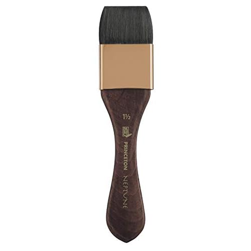 Princeton Artist Brush, Neptune Series 4750, Synthetic Squirrel Watercolor Paint Brush, Mottler, Size 1.5 Inch