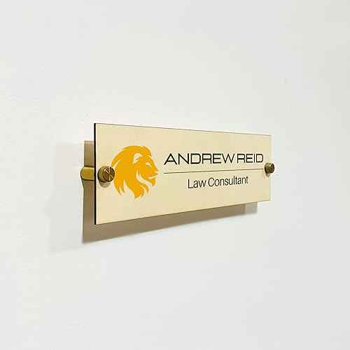 Wall Sign Name Plate - Door Name Plate Office Gifts Executive Sign Wall Plate Graduation Personalized Sign