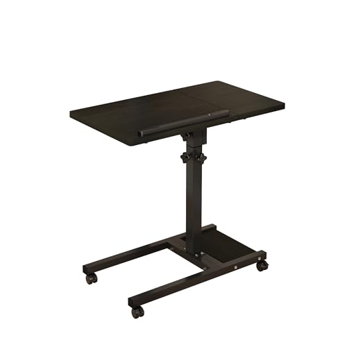 TigerDad Mobile Adjustable Height Laptop Stand PC Portable Laptop Swivel Table Rolling Table with Wheels Caster and Mouse Pad (Dekuwood)