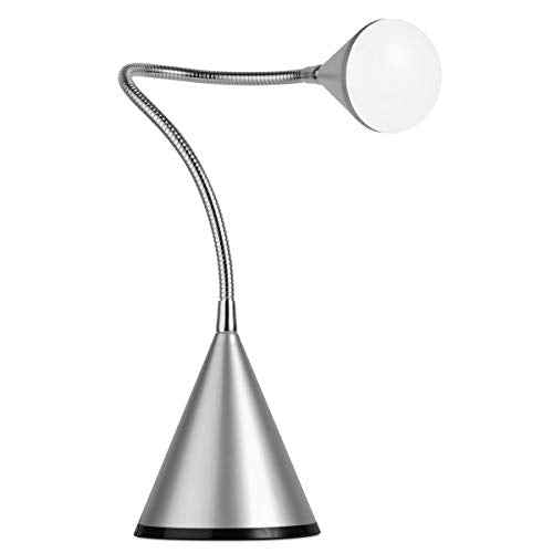 OttLite 286SV9 LED Cone Desk Lamp, 4.4" x 9.06" x 11.44", Silver