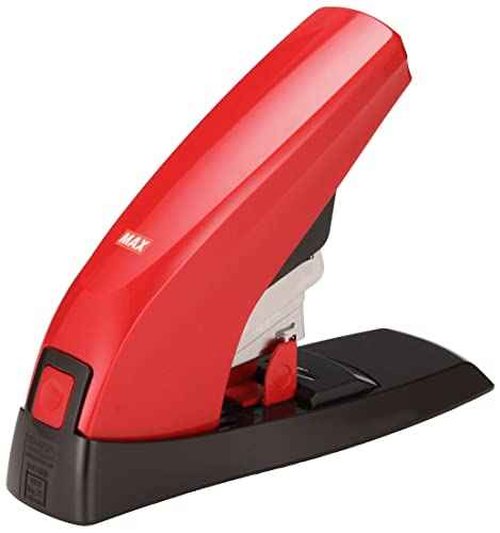 Max HD-11UFL/R Desktop Stapler Bimo 80 Flat 80 Sheets Red