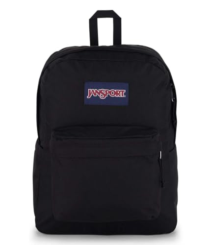 JanSport SuperBreak Plus Backpack - Black, Lightweight School Pack