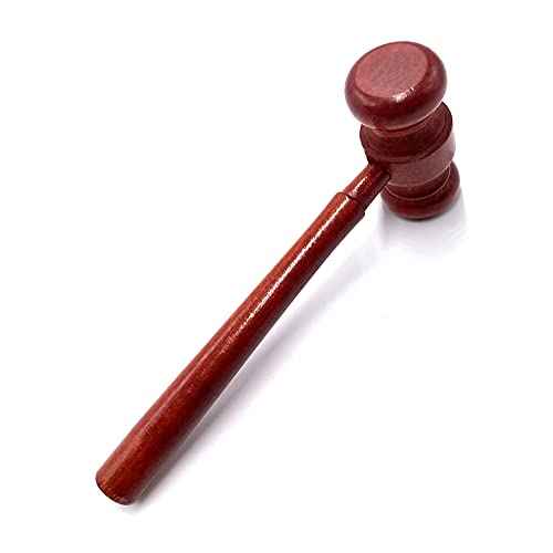 Aliotech Wooden Courtroom Gavel Judge Gavel Costume Accessory Justice Costume Accessories Props for Auction Sale Using Only