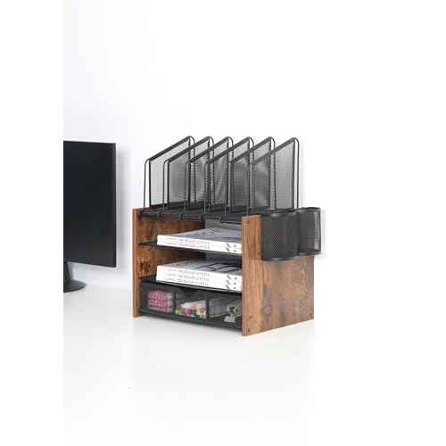 Premium Desk Organizer ? Multi-Compartment Office Storage Tray, Desktop Organizer for Pens, Notebooks, Accessories ? Durable, Space-Saving and Stylish Desk Organizer for Home & Office