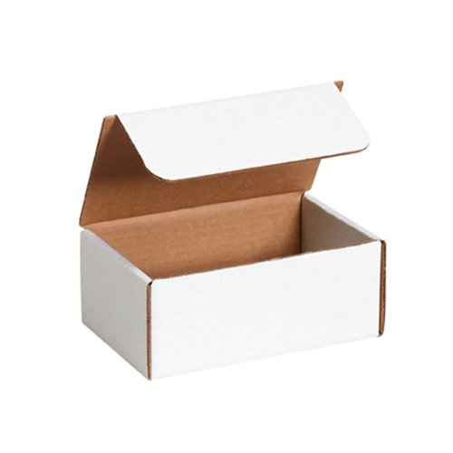 Aviditi White Literature Mailing Boxes, 7 1/8 x 4 1/2 x 3 Inches, Pack of 50, Crush-Proof, For Shipping, Mailing and Storing
