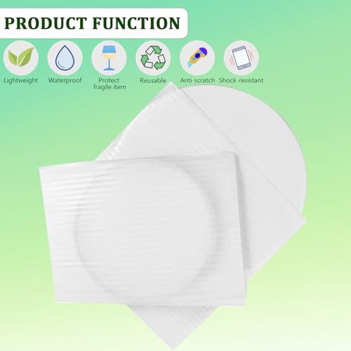100 Pack Foam Pouches 8x12in, Cushion Wrap for Moving