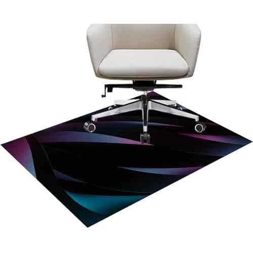 Office Chair Mat for Hardwood Floor, Computer Gaming Chair Mat, Desk Chair Mat, Large Anti-Slip Floor Protector for Home Office 35"x55"£¨Black£©