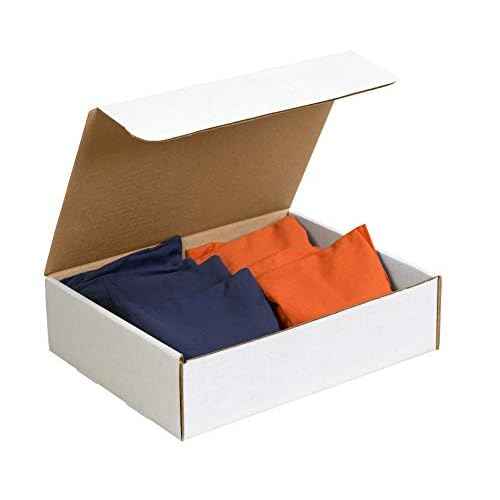 Aviditi White Literature Mailing Boxes, 7 1/8 x 4 1/2 x 3 Inches, Pack of 50, Crush-Proof, For Shipping, Mailing and Storing