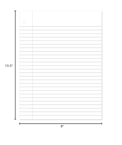 Mead Wide Ruled Loose Leaf Notebook Paper - 200 Sheets, 8 x 10.5 inches, Pack of 1